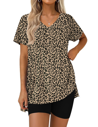 Ekouaer Pajamas for Womens Set 2 Piece Short Sleeve Matching Pj Shorts Sets