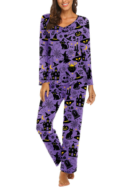 Ekouaer Pajamas for Women Set Long Sleeve Pleated Top and Pants Loungewear