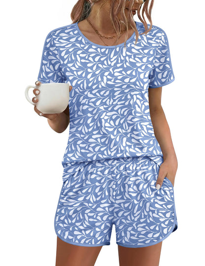 Ekouaer Womens Pajama Sets 2 Piece Soft Sleepwear Summer Lounge Sets S-XXL
