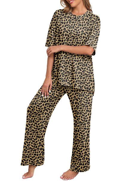 PrinStory Pajamas for Women Soft Pjs Lounge Set S-4XL