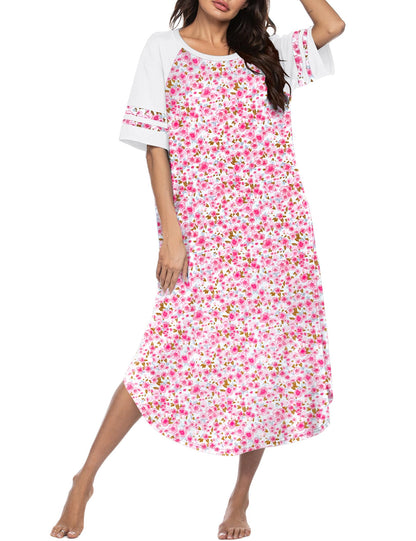 Ekouaer Nightgowns for Women Cotton Long Night Gowns Plus Size Moo Moos