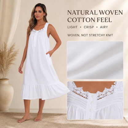 Viakeo 100% Cotton Nightgown for Women