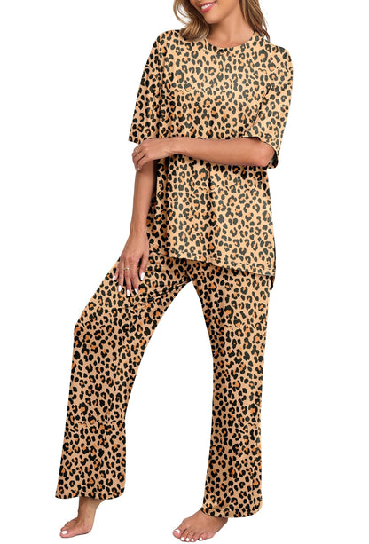 PrinStory Pajamas for Women Soft Pjs Lounge Set S-4XL