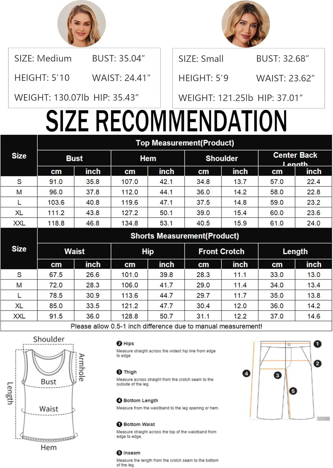 Ekouaer 2 Pack Pajamas for Women Set Soft Pjs Sleeveless Summer Sleepwear