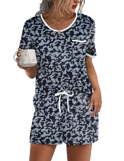 Ekouaer Pajamas for Womens Set 2 Piece Soft Sleepwear, Chest Pocket