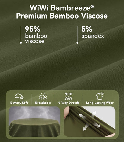WiWi Bamboo Viscose Womens Pajamas Cooling Sleepwear for Hot Flashes S-4X