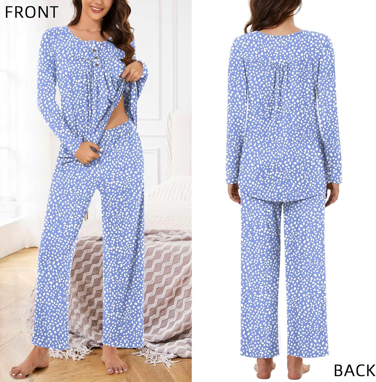Bestbee Women's Pajama Sets 2 Piece Fall Lounge Outfits Ladies Pj Sets
