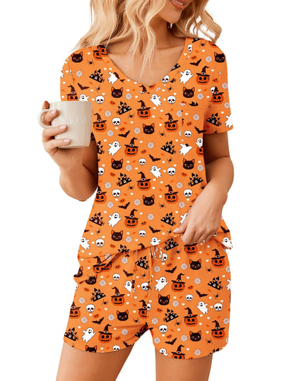 Ekouaer Womens Pajama Sets Shorts Soft 2 Piece Lounge Set with Chest Pocket