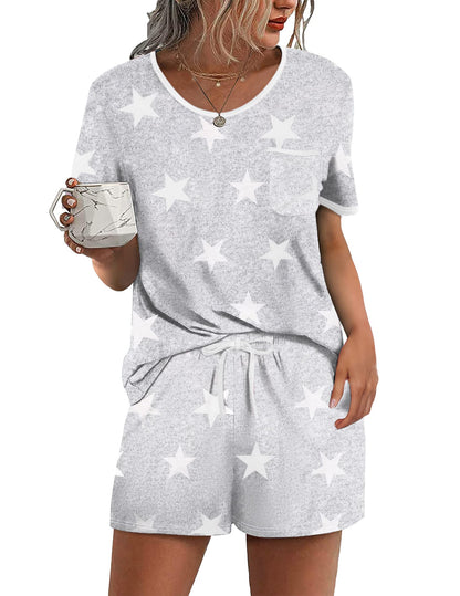 Ekouaer Pajamas for Womens Set 2 Piece Soft Sleepwear, Chest Pocket