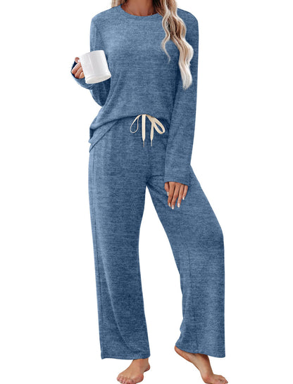 SAMPEEL Pajamas for Women Set Comfy Lounge Sets Two Piece Long Sleeve Cute Pjs Soft Sleepwear Winter Clothing