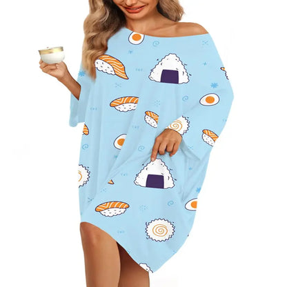 KFUBUO Women's Plus Size Bamboo Viscose Nightgown - Baggy Loose Short-Sleeve Floral Print Sleep Tee with Pocket, Spandex Soft Stretchy Plus Size Clothes, S-5XL Sleepwear Loungewear